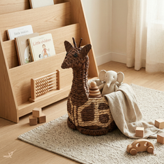 Kaoko - Panier girafe en jacinthe d'eau tressée main – Produit artisanal fait à la main · Kuênia