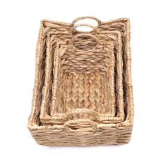 Boba - Set of 3 baskets in handwoven water hyacinth – view 4 – Handcrafted product, handmade · Kuênia