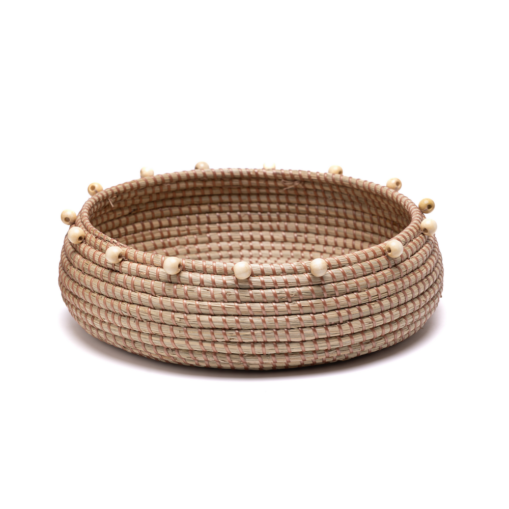Tronto – Large round basket in handwoven seagrass – view 3 – Handcrafted product, handmade · Kuênia
